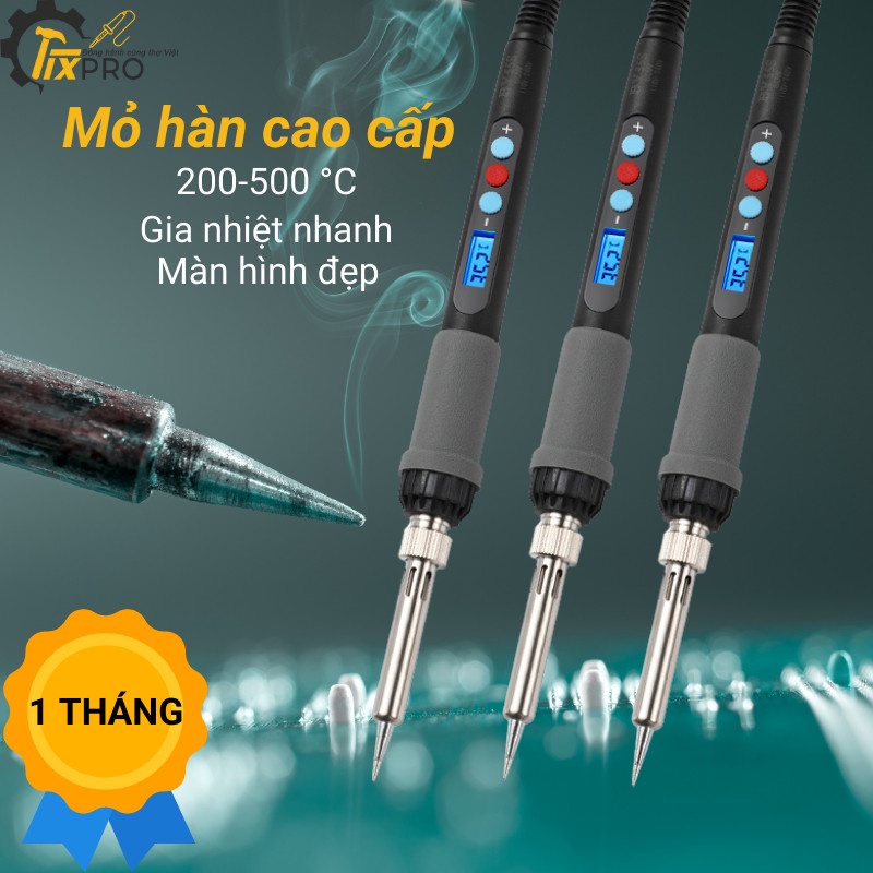 Mỏ hàn thiếc điều chỉnh nhiệt độ cao cấp ( có màn hình LCD hiển thị)