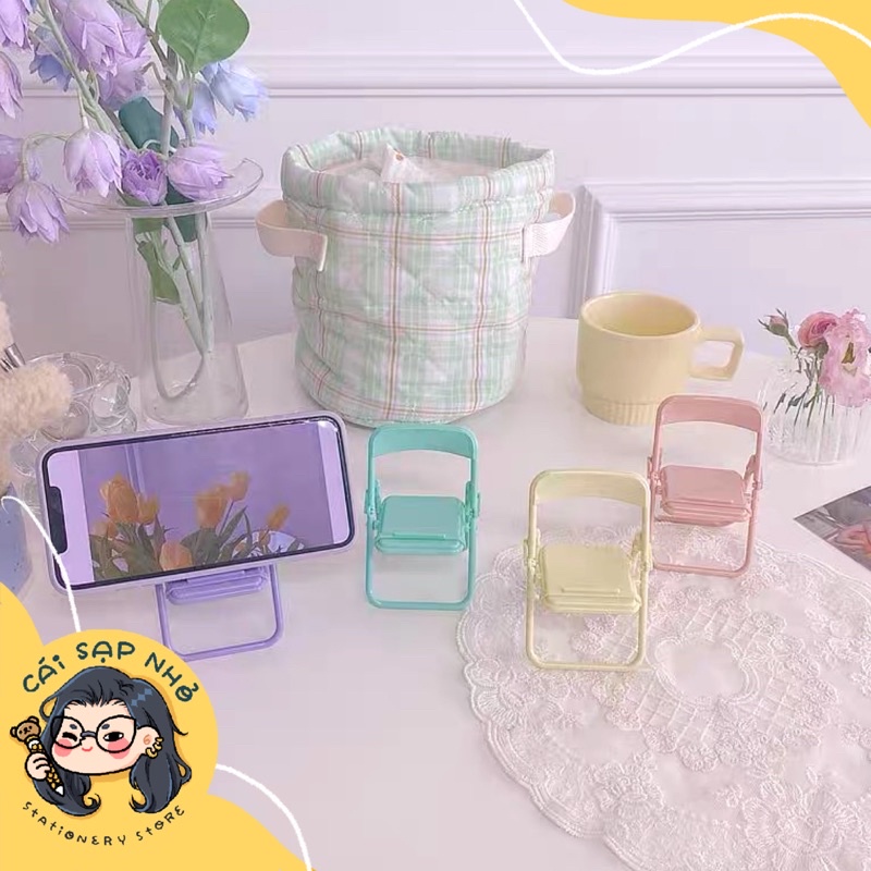 Ghế mini kê điện thoại, ghế nhựa mini dựng điện thoại