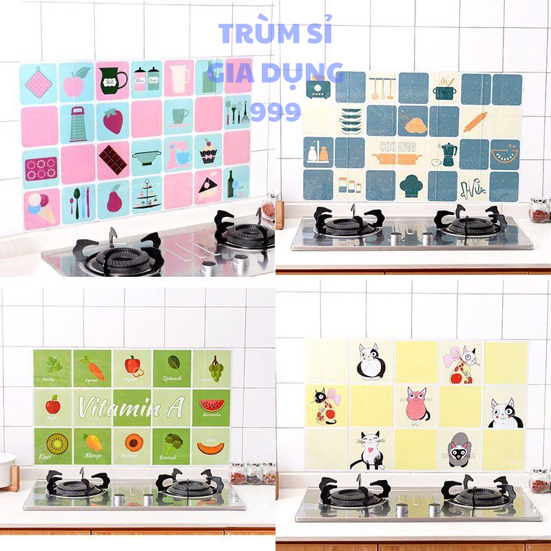 Giấy dán nhiệt trang trí nhà bếp nhiều hoa văn