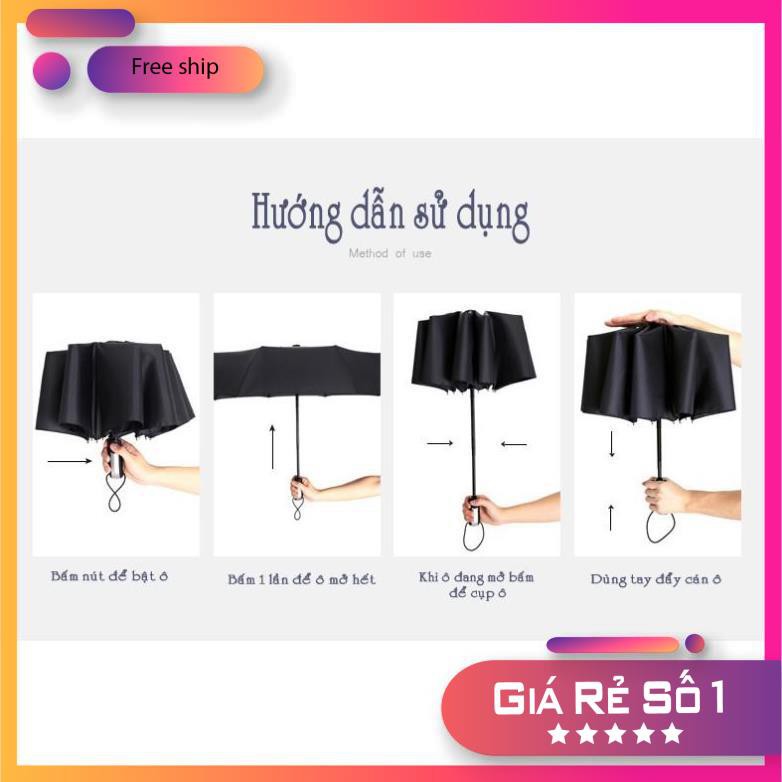 [sẵn hàng giao ngay] Ô Dù Đi Mưa Mở Nút Tự Động