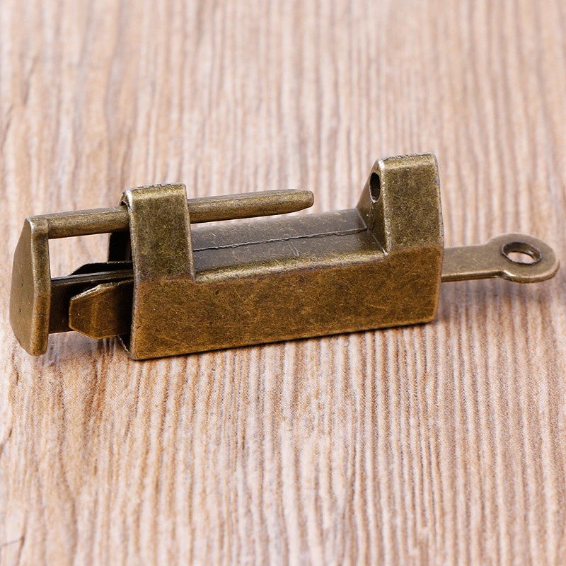 Ổ khóa hộp đựng trang sức cưới có chìa khóa đồng thau phong cách cổ điển Trung Quốc
