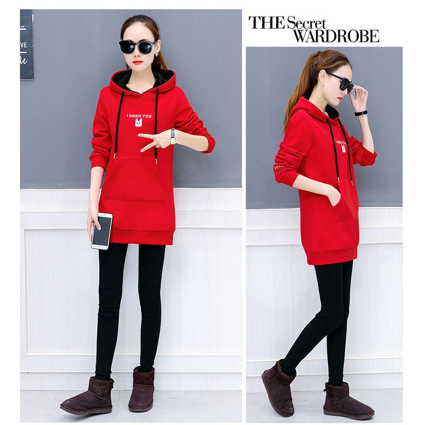 Áo Hoodie Dáng Dài Thời Trang I Need You P861 Hàng Quảng Châu