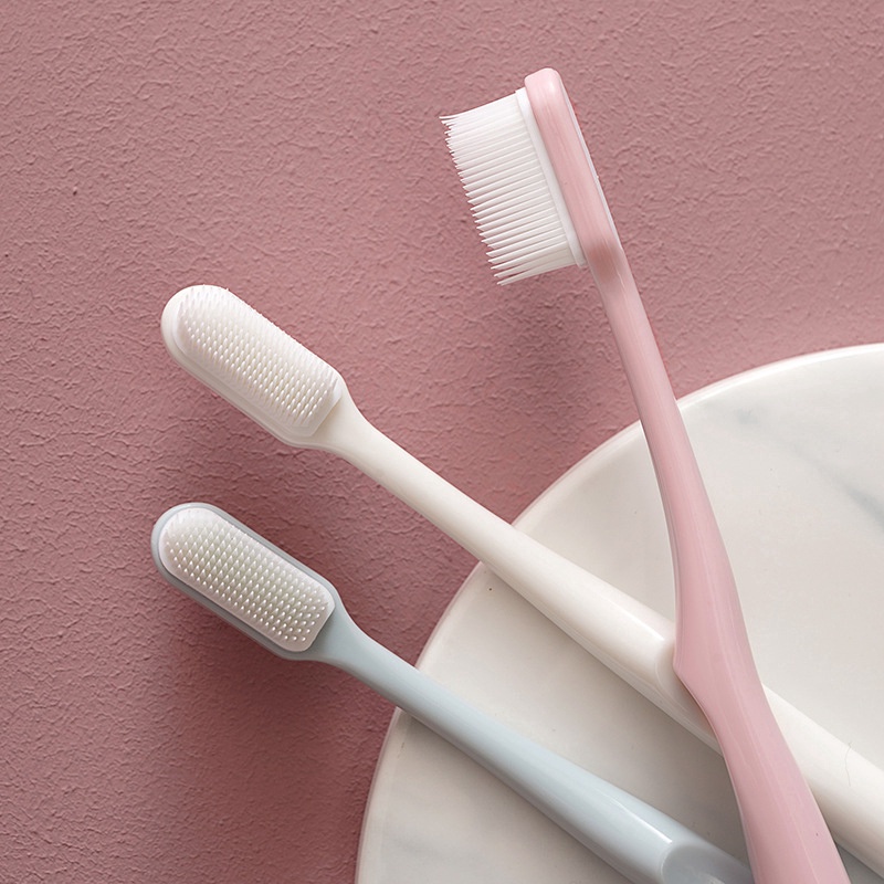 Bộ 3 Bàn Chải Đánh Răng Bằng Silicone Mềm Kiểu Nhật Bản Dành Cho Người Lớn