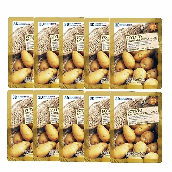 Combo 10 miếng mặt nạ 3d FOODAHOLIC khoai tây