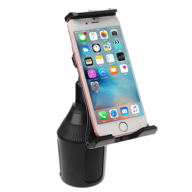 Alli Universal Adjustable Car Cup Holder Mount Cradle for iphone iPad Samsung Galaxy Xiaomi Huawei 3.5&quot;-11&quot; Cellphone or Tablet