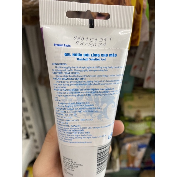 Gel tiêu búi lông cho mèo 100g
