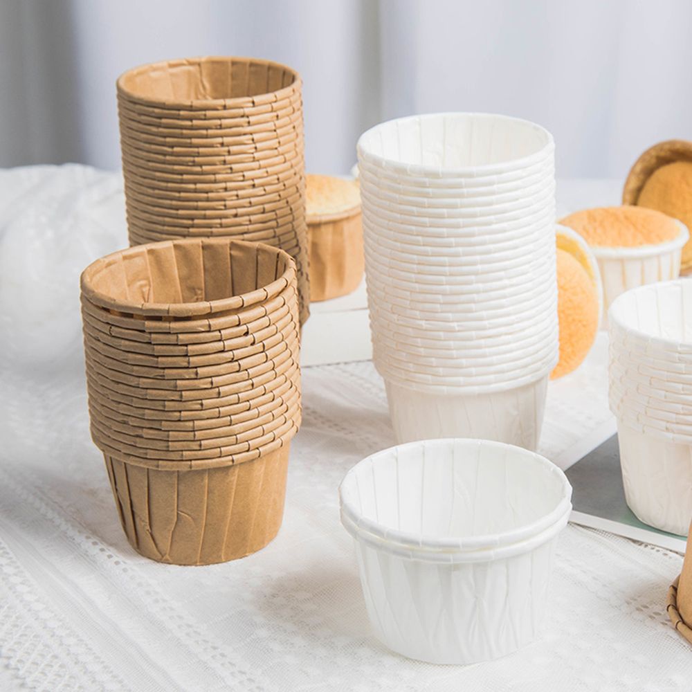 CONOPERY Bộ 100 cái cốc giấy làm bánh cupcake / bánh nướng xốp DIY mới