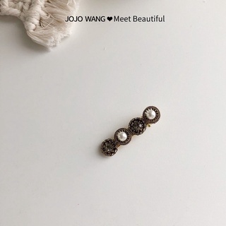 Kẹp tóc nhung nơ đính đá trendy