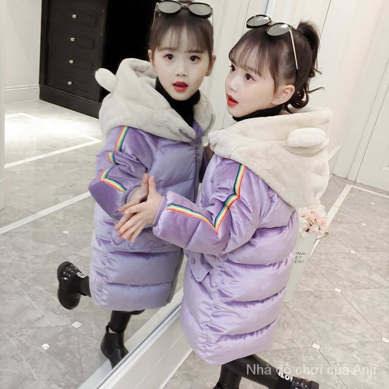 Winter clothes for girls Cotton Thick Long Winter Children Style Cotton Jacket Coat
