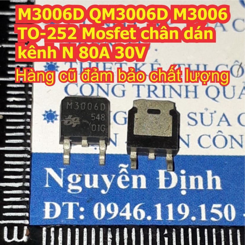10 con M3006D QM3006D M3006 TO-252 Mosfet chân dán kênh N 80A 30V kde8353