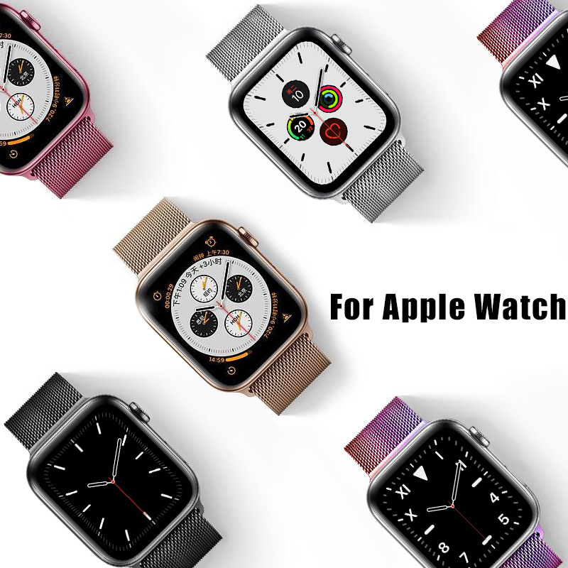 Dây Đồng Hồ Bằng Thép Không Gỉ Cho Apple Watch Series 6 5 4 3 2 1 40mm 44mm 42mm 38mm