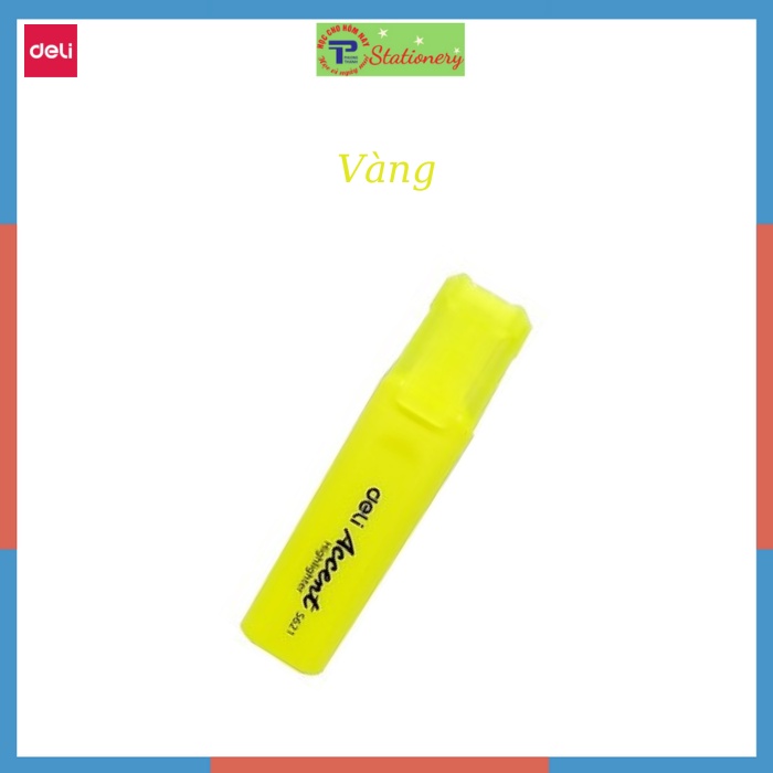 Bút Nhớ Dòng Highlight - Bút Dấu Dòng Deli S621- Hồng, Xanh lá, Vàng, Cam, Tím, Xanh Dương