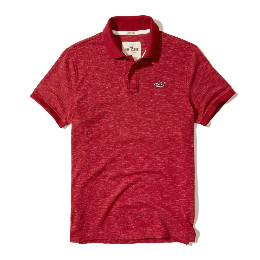 Áo thun nam Hollister HOL-PO134 Stretch Pique Icon Polo Heather Red
