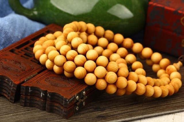 Hạt gỗ tùng bách làm đồ handmade DIY - MH486