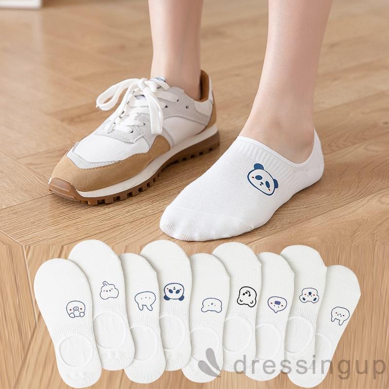 Tất ngắn ngang mắt cá chân in họa tiết hoạt hình đáng yêu chống trượt tiện dụng cho nữ