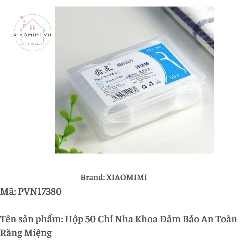 Hộp 50 Chỉ Nha Khoa Đảm Bảo An Toàn Răng Miệng PVN17380