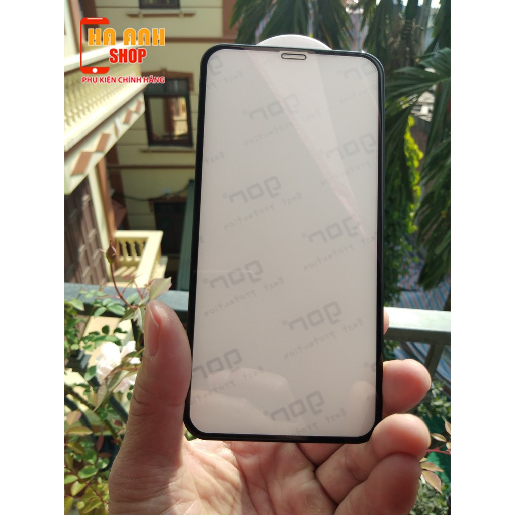 Kính cường lực 3D iPhone XR Full màn 9H hãng Gor cao cấp (Tặng 1 miếng dán vân carbon mặt sau + 1 miếng bảo vệ camera)