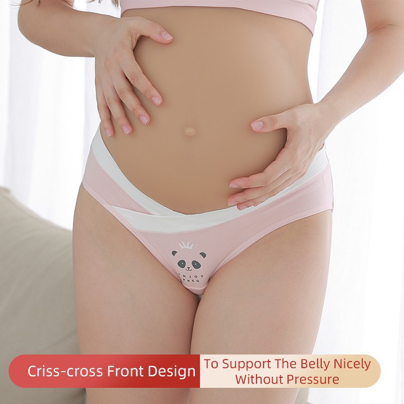 Set 4 Quần Lót Cotton Lưng Thấp Cho Mẹ Bầu