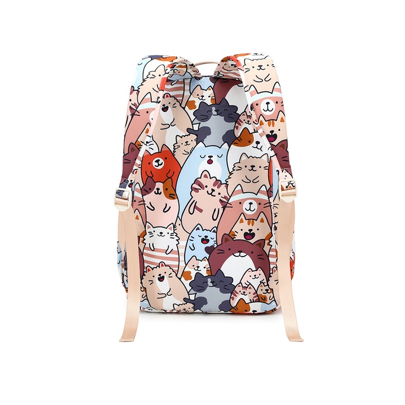 Balo đi học in họa tiết dễ thương kích thước 15.6 inch cho nữ