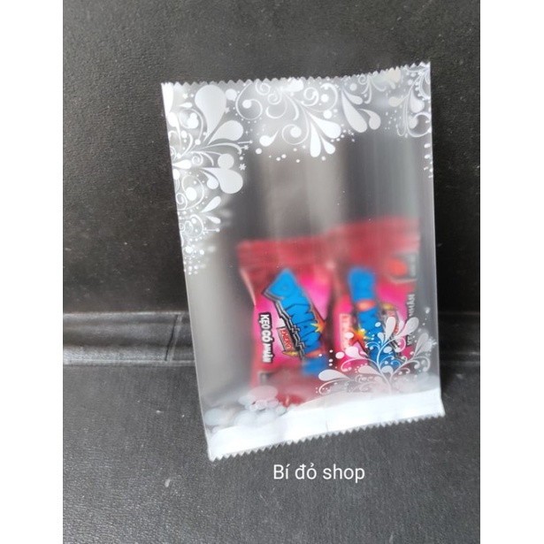Set 100 cái Túi bánh QUY HOA TRẮNG VIỀN GÓC TRONG MỜ qui cookies cookie 7*10 cm