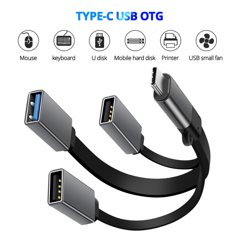 Dây Cáp Chuyển Đổi Đầu Usb 3.0 Type C Sang 3 Cổng Usb A Otg Cho Ổ Đĩa / Chuột / Điện Thoại Android | BigBuy360 - bigbuy360.vn