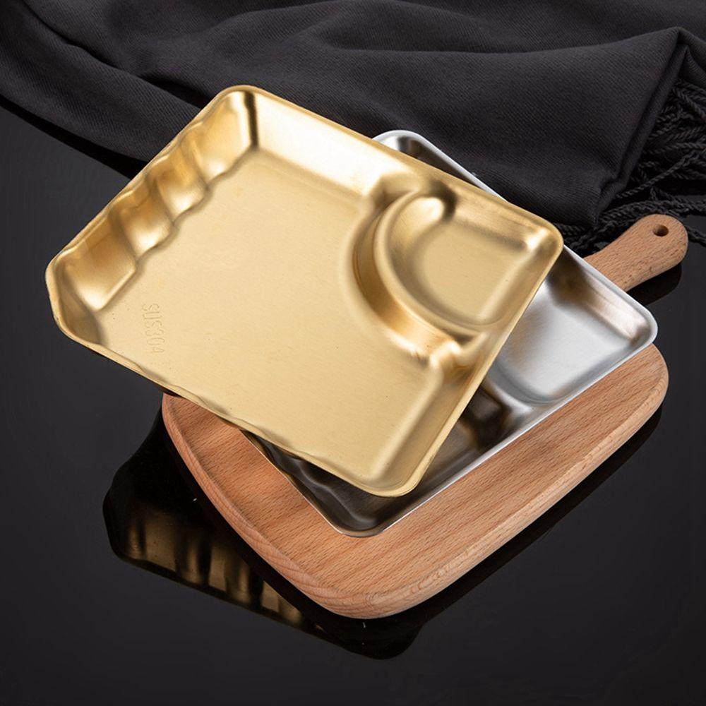 Đĩa Đựng Thức Ăn Bằng Thép Không Gỉ Tiện Dụng Cho Nhà Hàng