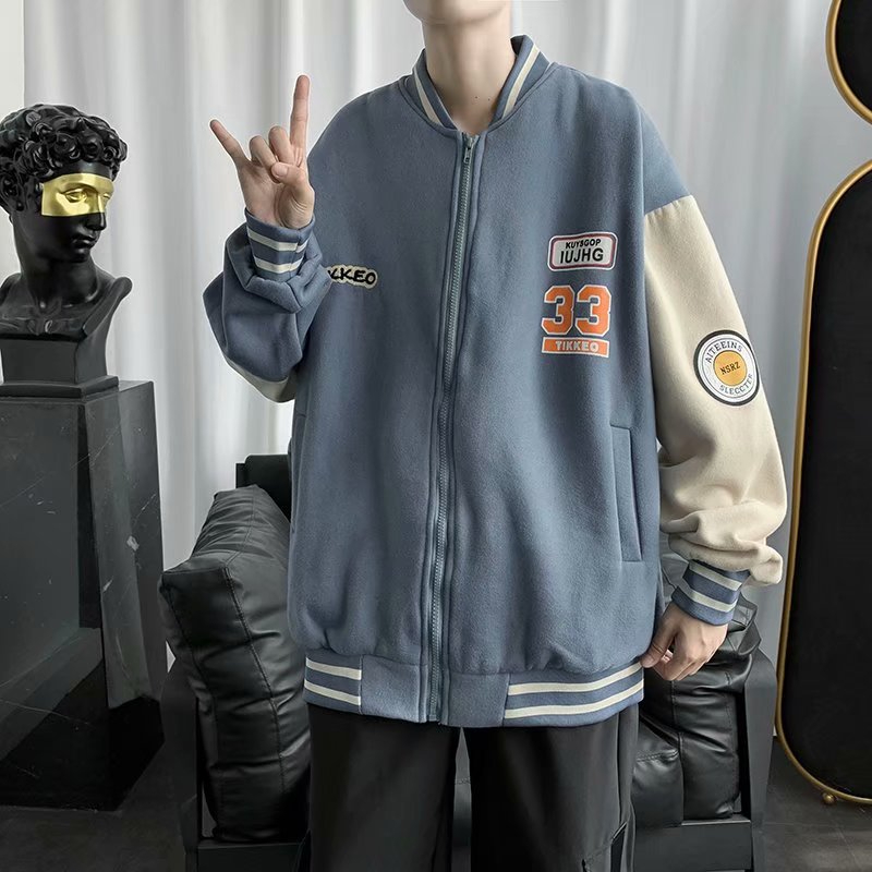 Áo khoác bóng chày cổ đứng size M-2xl phong cách Hàn Quốc