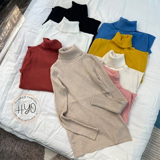 Áo len nữ cổ lọ giữ nhiệt vải len tăm ôm dáng cổ cao Quảng Châu LM-2