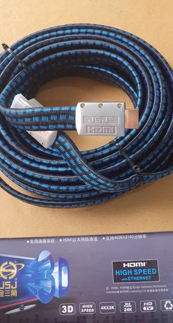 Dây HDMI cao cấp hãng JSJ nhập khẩu. Xuất hình ảnh chuẩn HD 2k, 4k.loại 8m