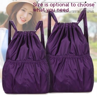 Balo Dây Rút Bằng Nylon Chống Nước Trọng Lượng Nhẹ In Họa Tiết Trái Tim Màu Tím