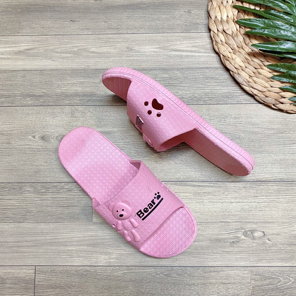 Dép quai ngang gấu bear xinh xắn trẻ trung chất nhẹ êm mang trong nhà, đi chơi, dạo phố đều hợp - TT408