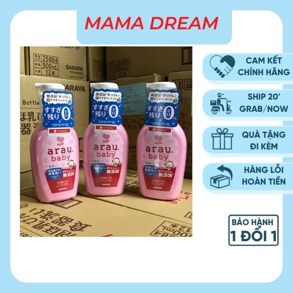 NƯỚC RỬA BÌNH ARAU BABY NHÂT CHAI 500ML/TÚI 450ML