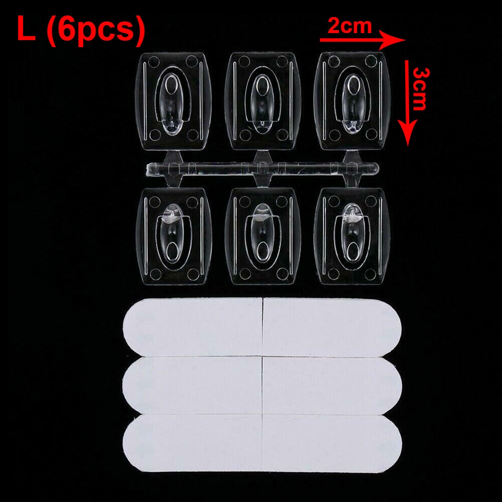 Set 20 Móc Treo Đồ Dán Tường Trong Suốt Chống Thấm Nước