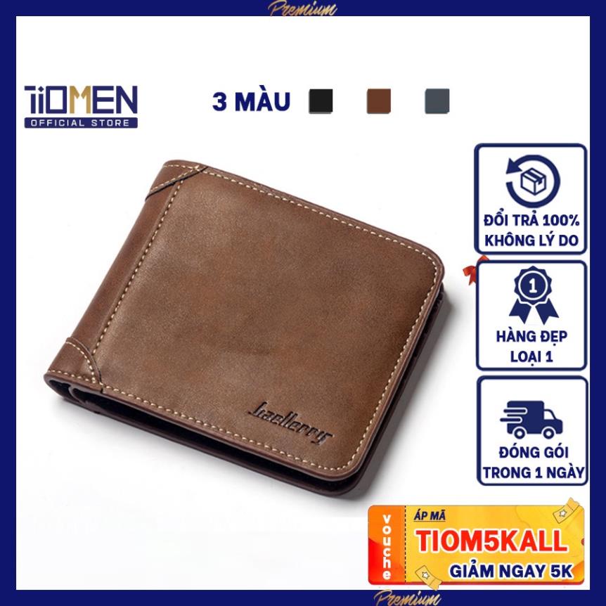 ☃✽Ví nam da nhiều ngăn nhỏ gọn cao cấp, bóp mini cấp PU xịn dáng đứng và ngang - D9150 🔥