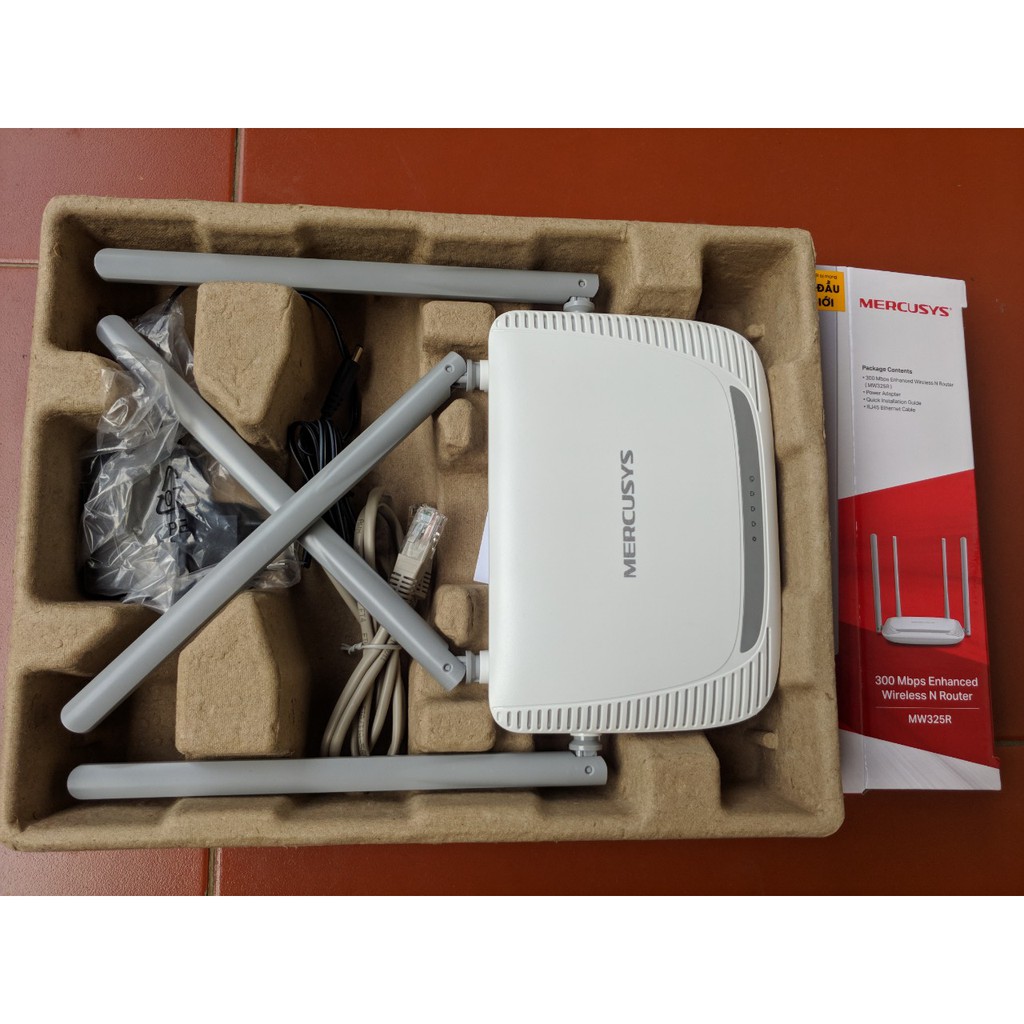 wifi mercusys 4 râu MW325R chính hãng