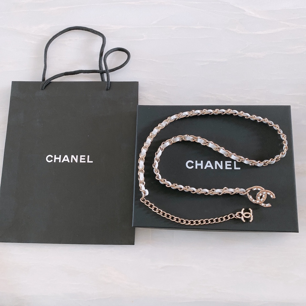 Thắt lưng nữ thời trang cao cấp 𝘾𝙝𝙖𝙣𝙚𝙡 𝘾𝙝𝙖𝙣n𝙚𝙡 thiết kế dạng dây xích, phong cách cá tính