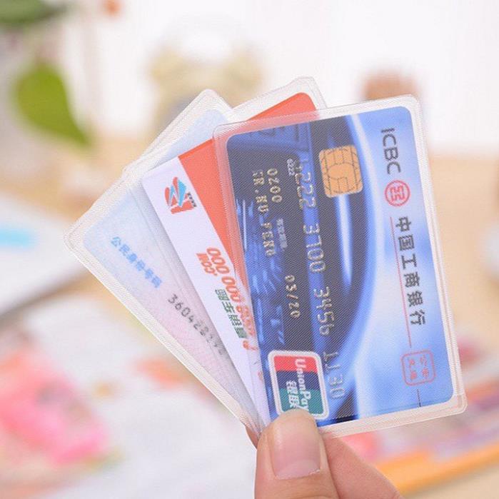 [FREESHIP] BỘ  10 vỏ bọc thẻ căn cước bằng lái thẻ tín dụng trong suốt