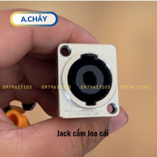 Ổ cắm loa cái, jack loa speakon cái dạng vuông inox 20 chiếc A.Chảy
