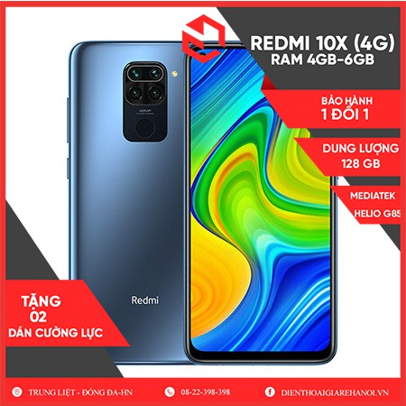 Điện thoại Xiaomi Redmi 10X (4G - Helio G85) RAM 4GB-6GB - [Giá rẻ, BH 3 THÁNG 1 ĐỔI 1 Nguyên SEAL- Tặng dán cường lực] | BigBuy360 - bigbuy360.vn