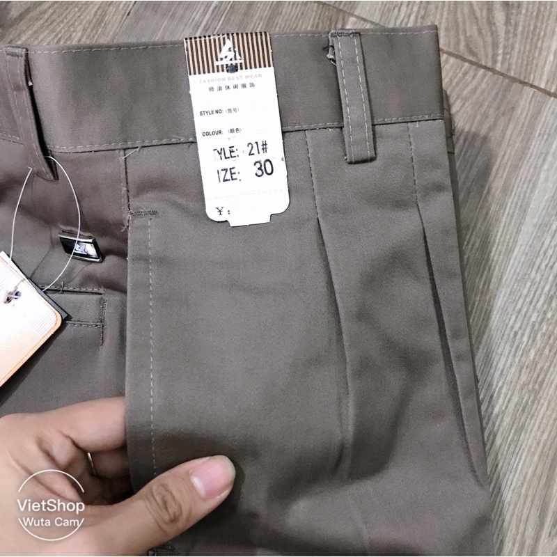 Quần thô kaki nam trung niên dáng suông chất siêu đẹp k nhăn nhàu