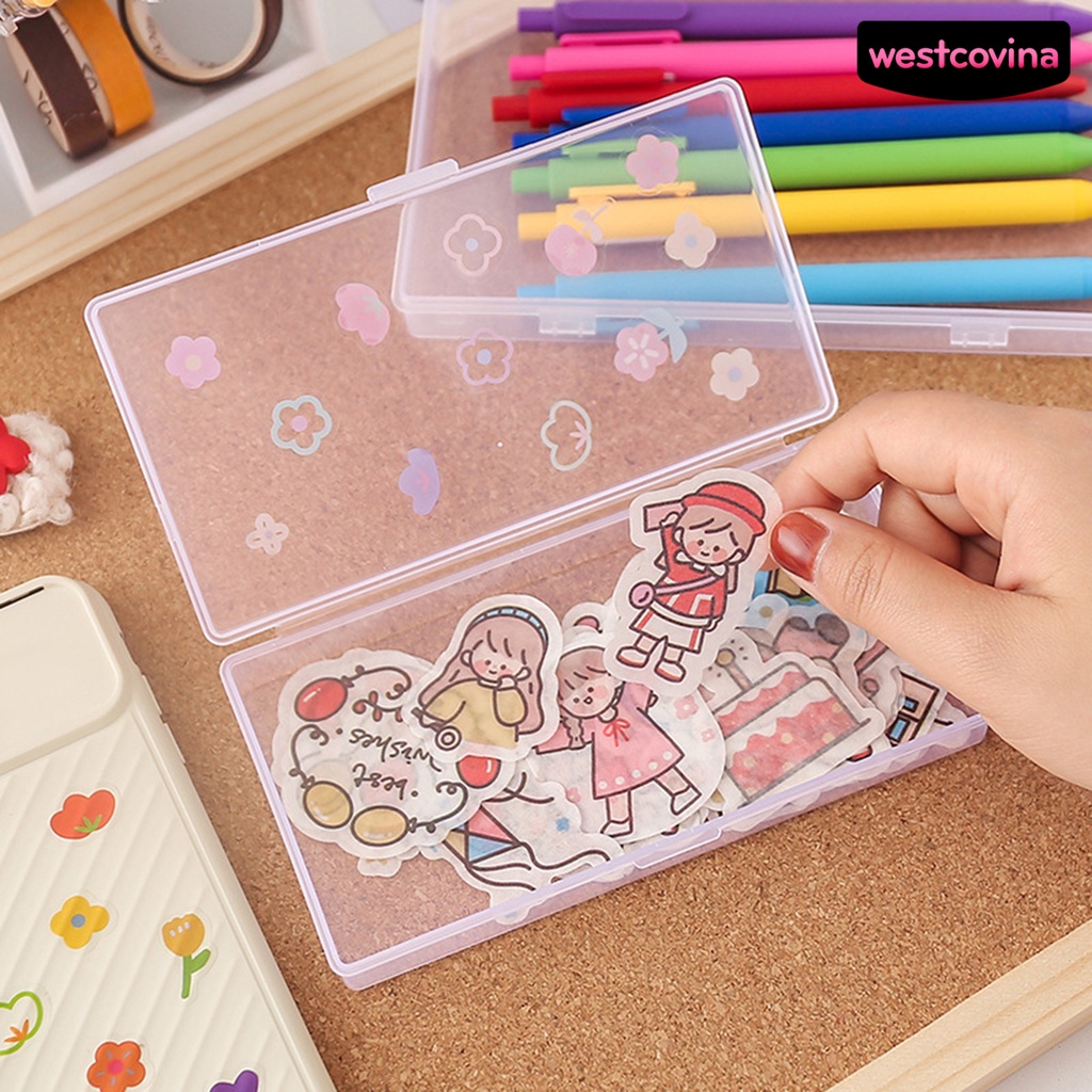 [Hot]✍Hộp Nhựa Đựng Đồ Để Bàn Chống Bụi Có Nắp Đậy Tiện Dụng