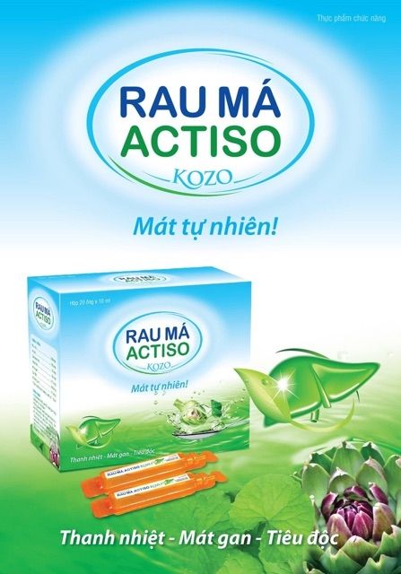 Rau má actiso Kozo mát tự nhiên hộp 20 ống