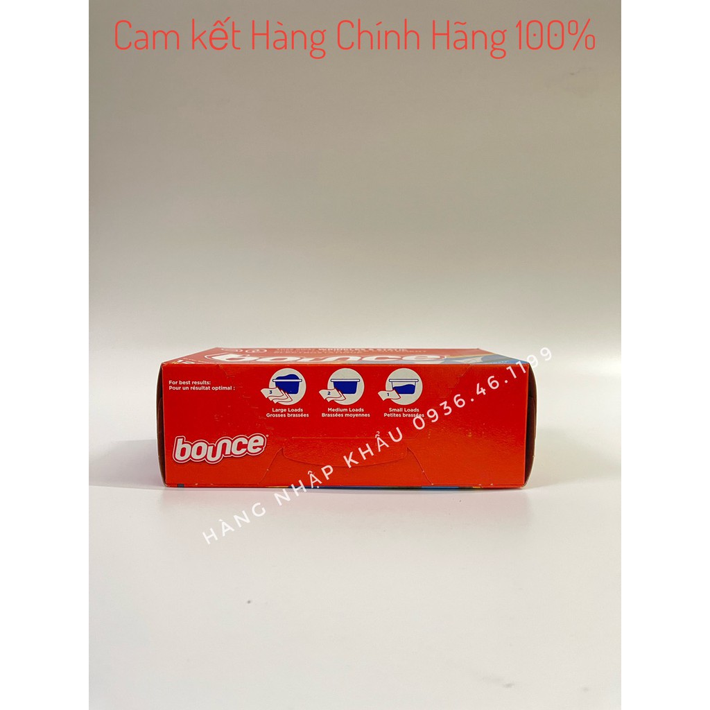 Hộp nguyên 120 tờ Giấy thơm dùng cho máy sấy, ướp quần áo Bounce xuất xứ Mỹ 120 tờ