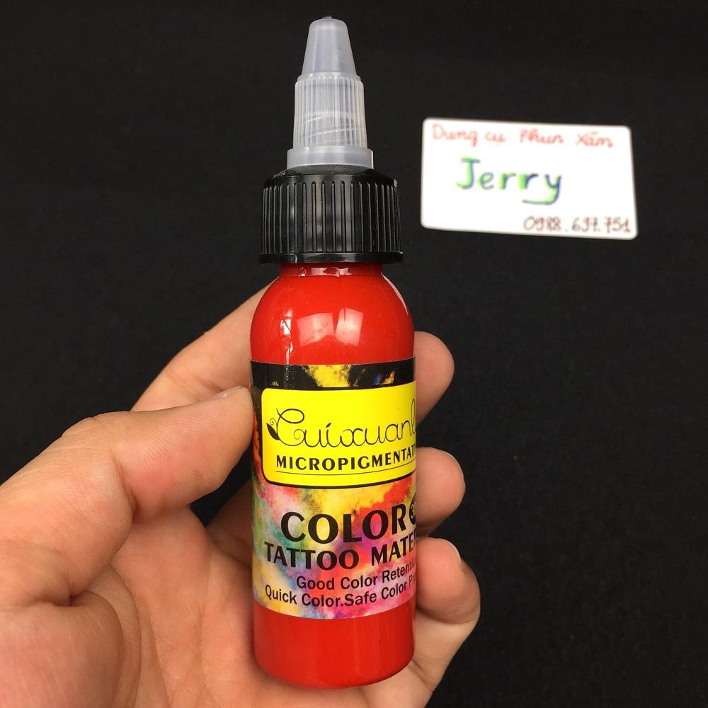 Mực tatto xăm hình mini hữu cơ siêu đẹp bám màu nhanh dạng chai 30ml