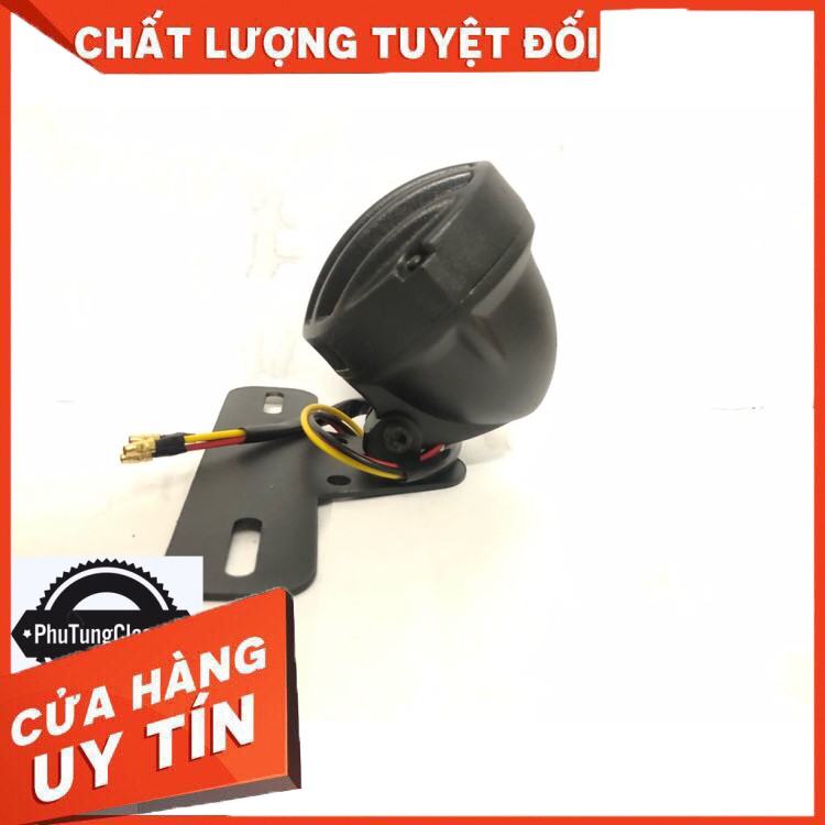 Đèn hậu độ classic cỡ trung có lưới bảo vệ, kèm pad bắt biển số