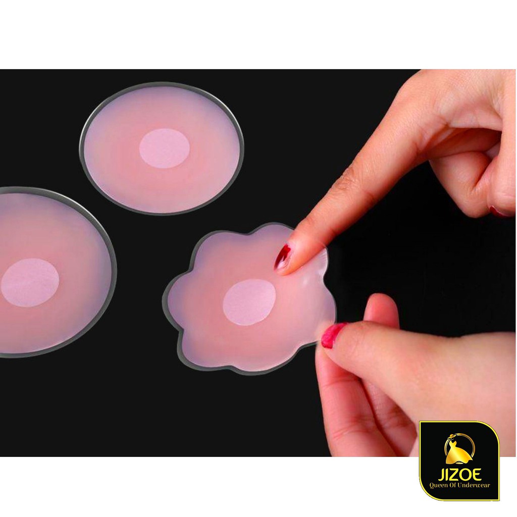 Miếng dán ngực nữ Silicon cao cấp tàng hình dễ thương siêu dính Sexy quyến rũ gợi cảm giá rẻ đẹp JIZOE MDT04
