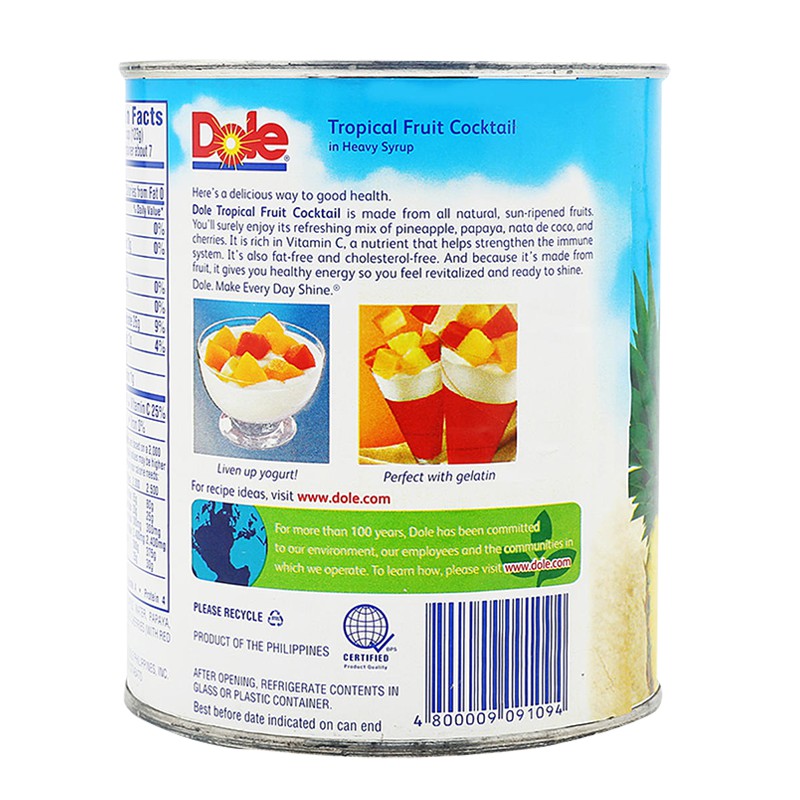 Cocktail Trái Cây Nhiệt Đới Dole 836gr