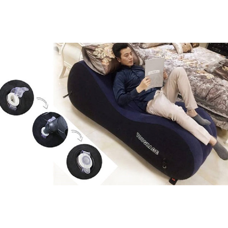 Ghế bơm hơi tình yêu, tặng kèm bơm hơi điện hai chiều