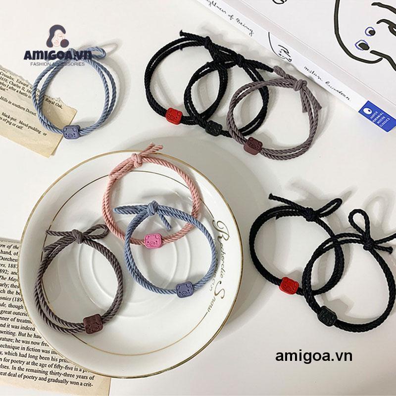 ✨✨Vòng đeo tay chất liệu dây bện co giãn dành cho cặp đôi thích hợp làm quà ngày tình nhân