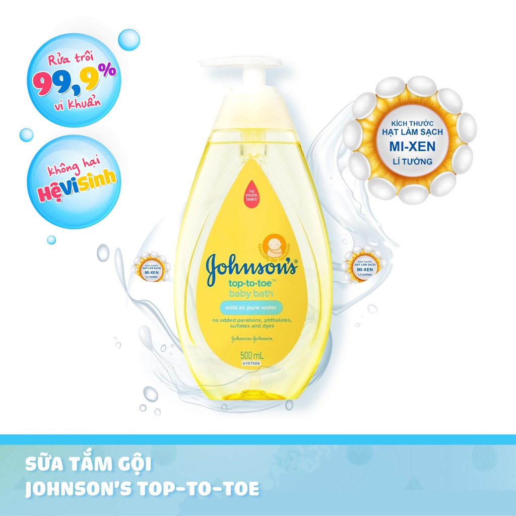 [HÀNG TẶNG KHÔNG BÁN] Sữa tắm gội toàn thân Johnson's TOP TO TOE 500ml